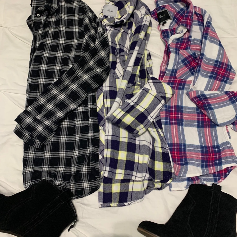Rails Hunter white, blue & red plaid button-down - Picture 8 of 8